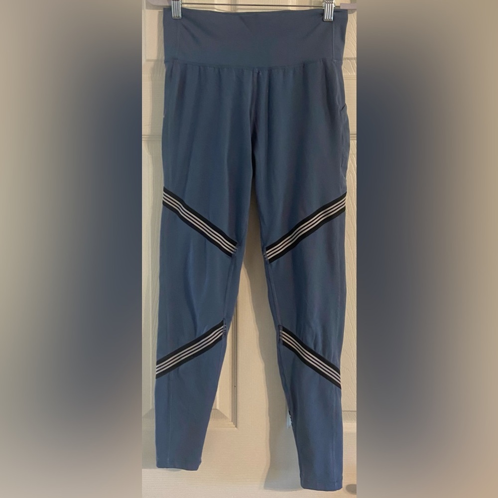 Adidas Believe This Climalite High Rise 3-Stripes Pocket Crop Leggings Sz L